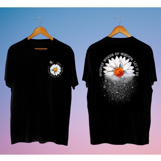 kaos pria/WHITE FLOWER/kaos distro