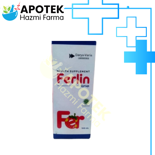 Ferlin syrup 100ml suplemen zat besi untuk anak
