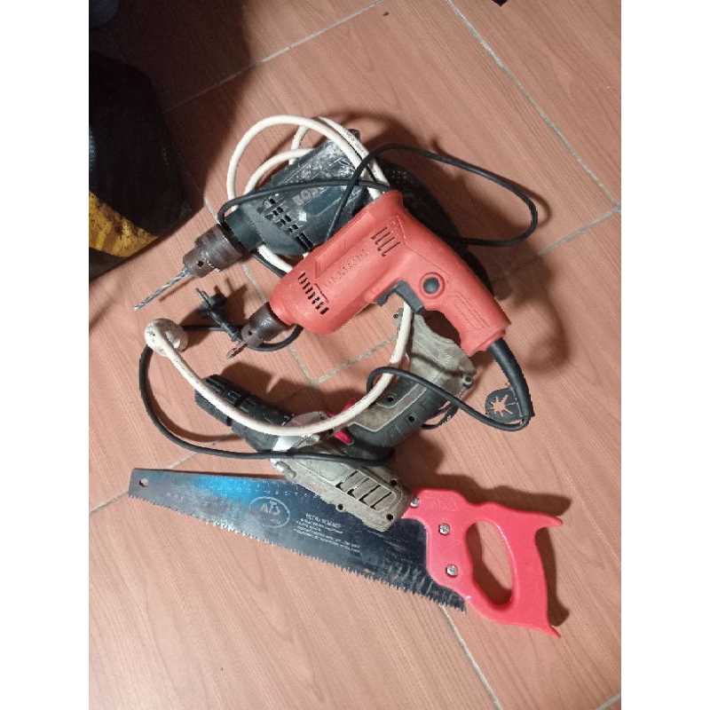 3 jenis bor listrik bekas dan peralatan tukang