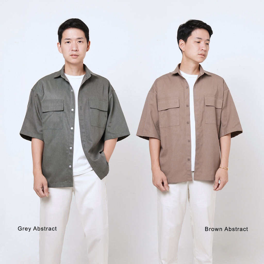 Geso - Oversized Kemeja Jaket Lengan Pendek