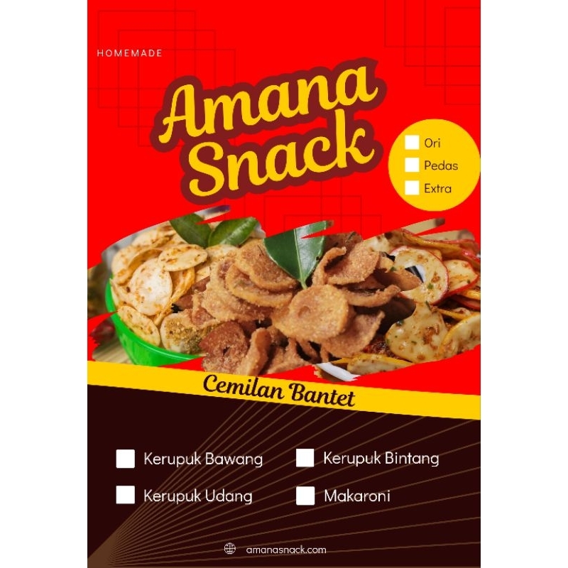 [ AMANASNACK ] Cemilan Bantet Gocengan Basreng Otak Goreng Makaroni Kerupuk Bawang Seblak Bintang Kerang Keripik Kaca rasa Ekstra Pedas Asin Gurih 5000 Lima Ribuan Enak Renyah Terlaris pangsit kripik usus singkong snack murah