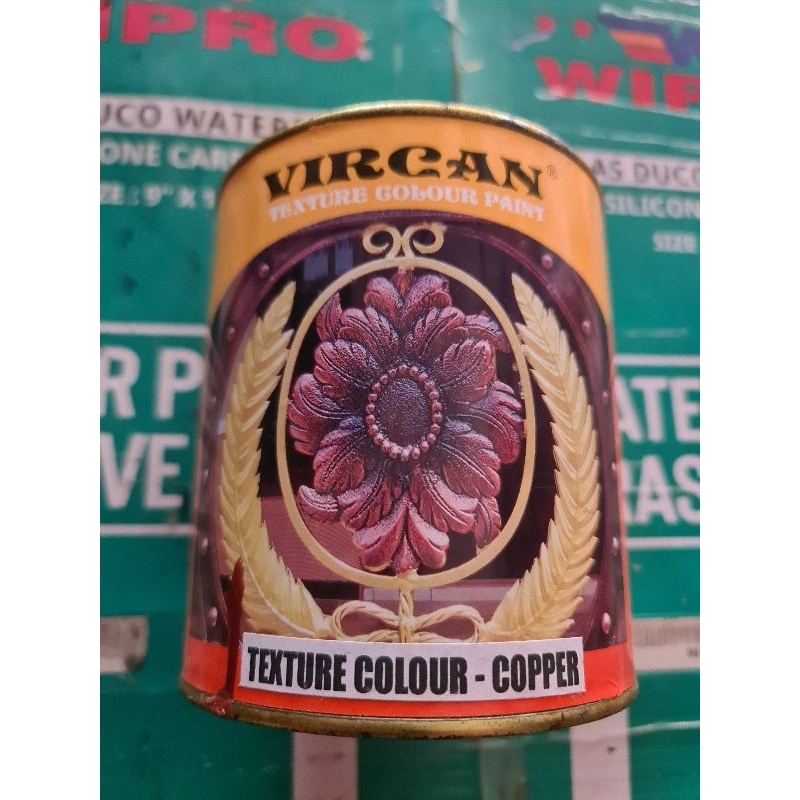 CAT TEXTURE VIRCAN WARNA TEMBAGA 1KG