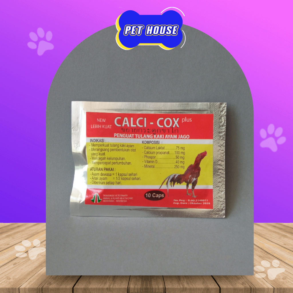 CALCI COX 10 CAPSUL - OBAT PENGUAT KAKI AYAM JAGO MEMBENTUK OTOT KUAT SEHAT BEBAS DR KELUMPUHAN - PI