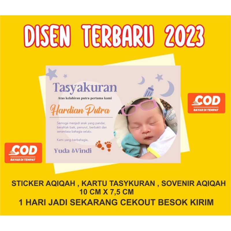 Stiker Tasyakuran Kelahiran Bayi Tasyakuran 40 Hari Kelahiran