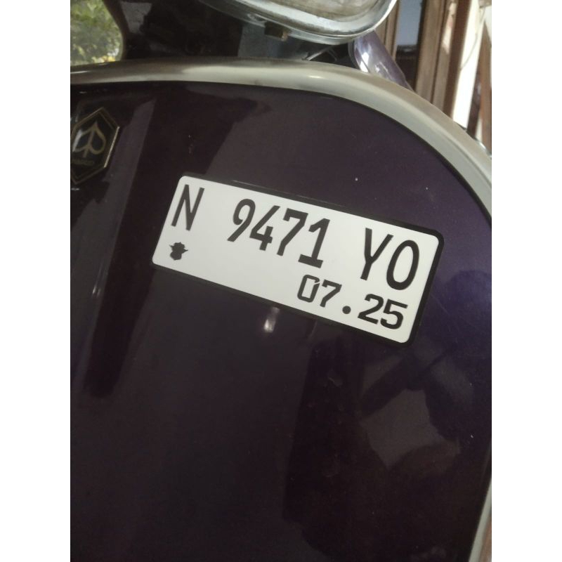 plat nomor vespa