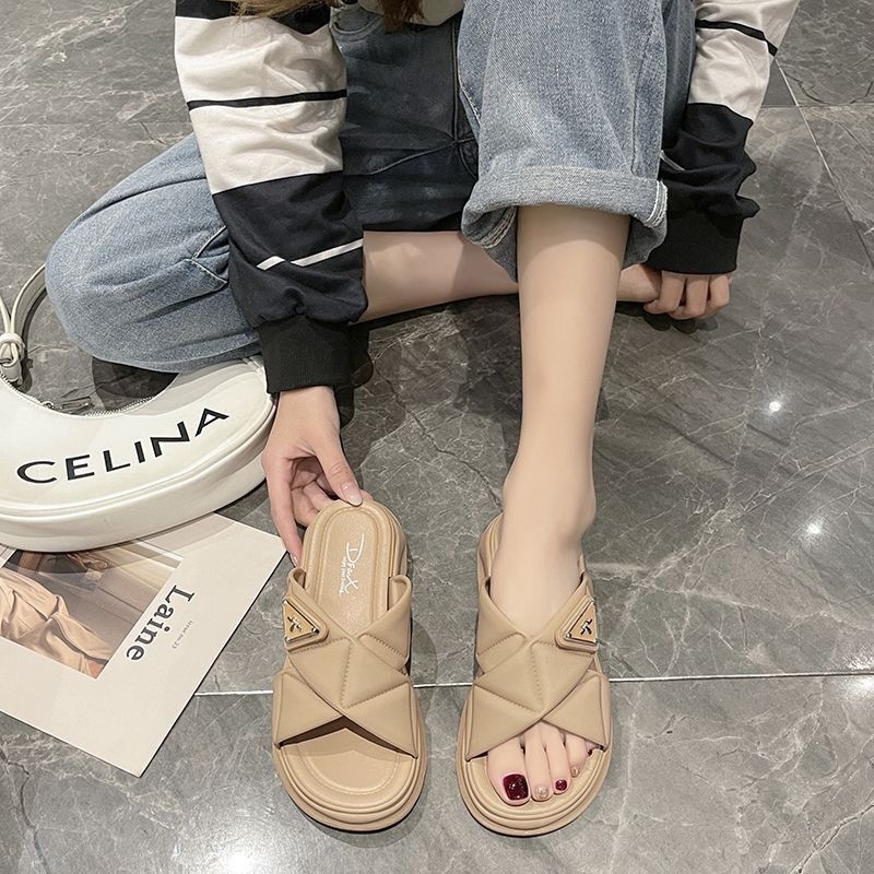 Sandal Slop Jelly Wedges Dfax Calina Silang Import High Quality