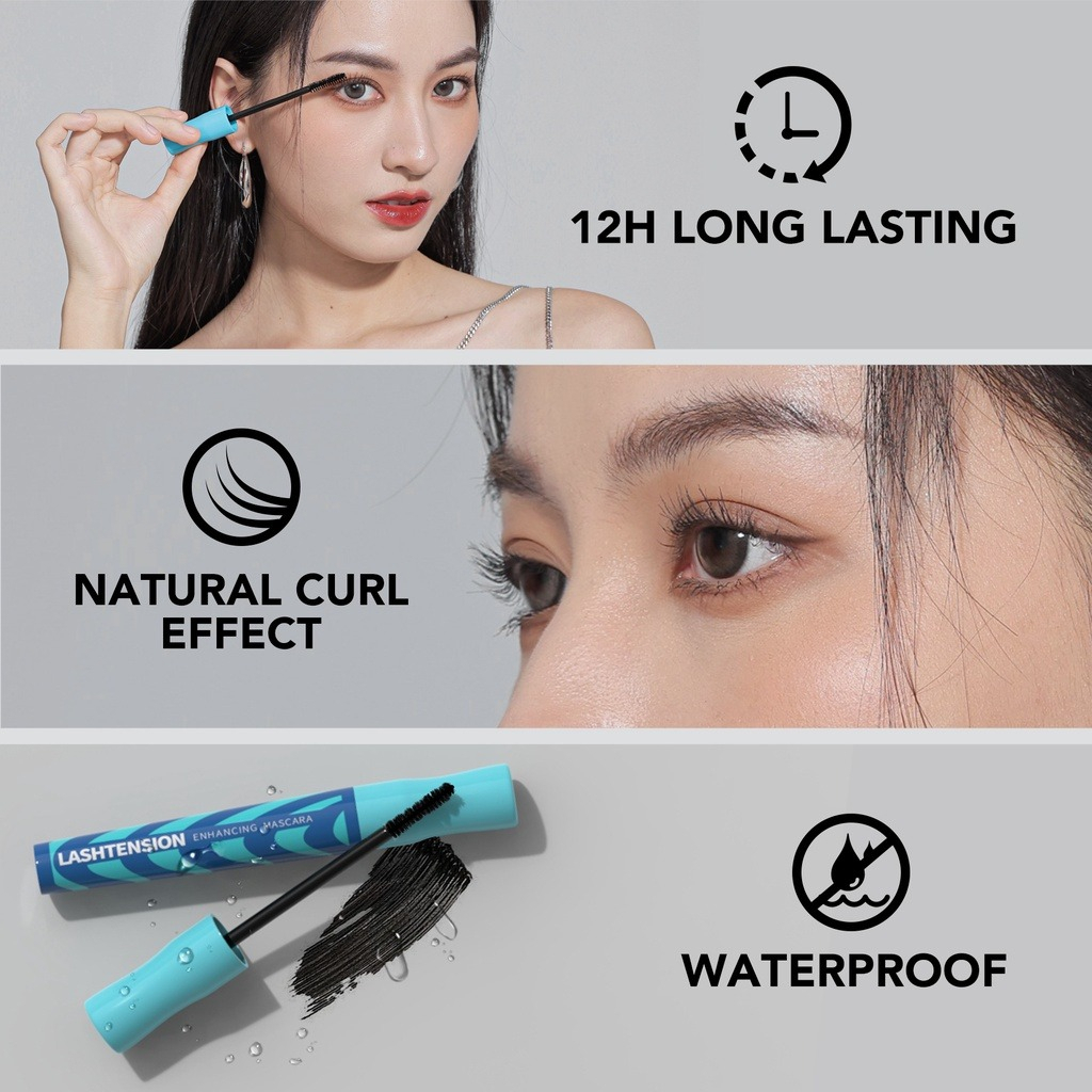 YOU Lashtension Fiber Mascara | Maskara Waterproof Tahan 12 Jam | Kosmetik Mata