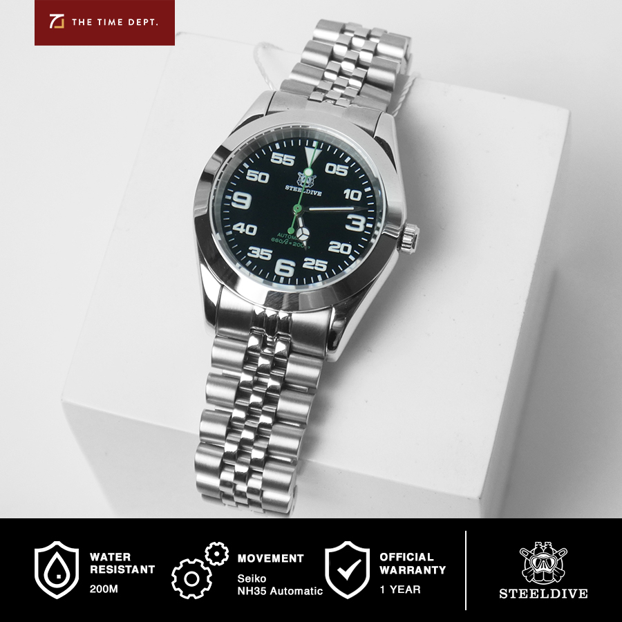 Steeldive SD1934K Seiko NH35A Automatic Jam Tangan Pria Diver Grade Homage