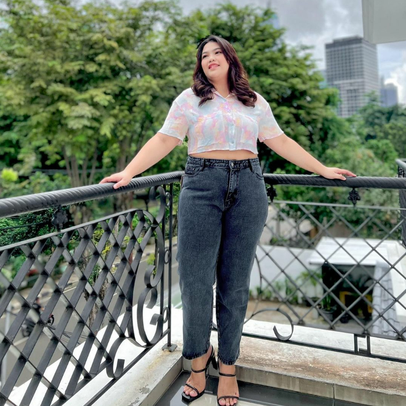 CELANA BOYFRIEND JEANS WANITA JUMBO / CELANA JEANS JUMBO