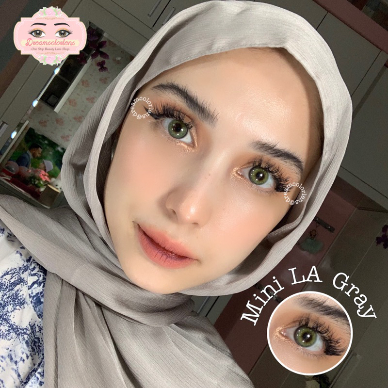 Softlens Kitty Kawaii Mini Lady Gray / Grey / Abu Normal Minus Beda Minus