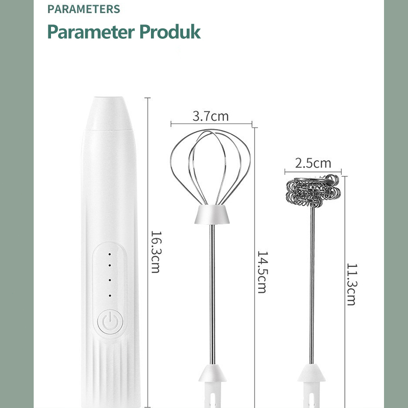 Alat Kocok Telur Elektrik Pengaduk Kopi Elektrik Electric Mixer Portable Egg Beater USB Rechargeable