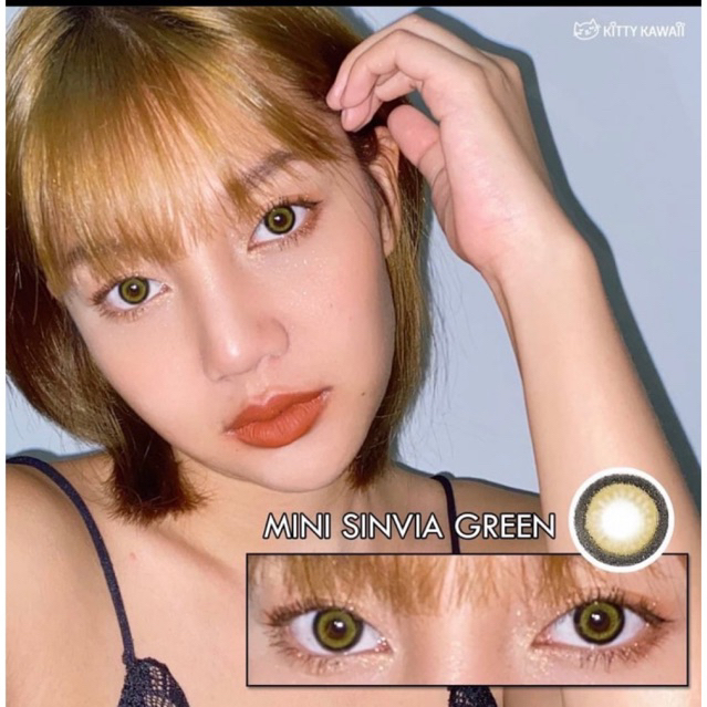 Softlens Kitty Kawaii Mini Sinvia Green / Hijau Normal Minus Beda Minus