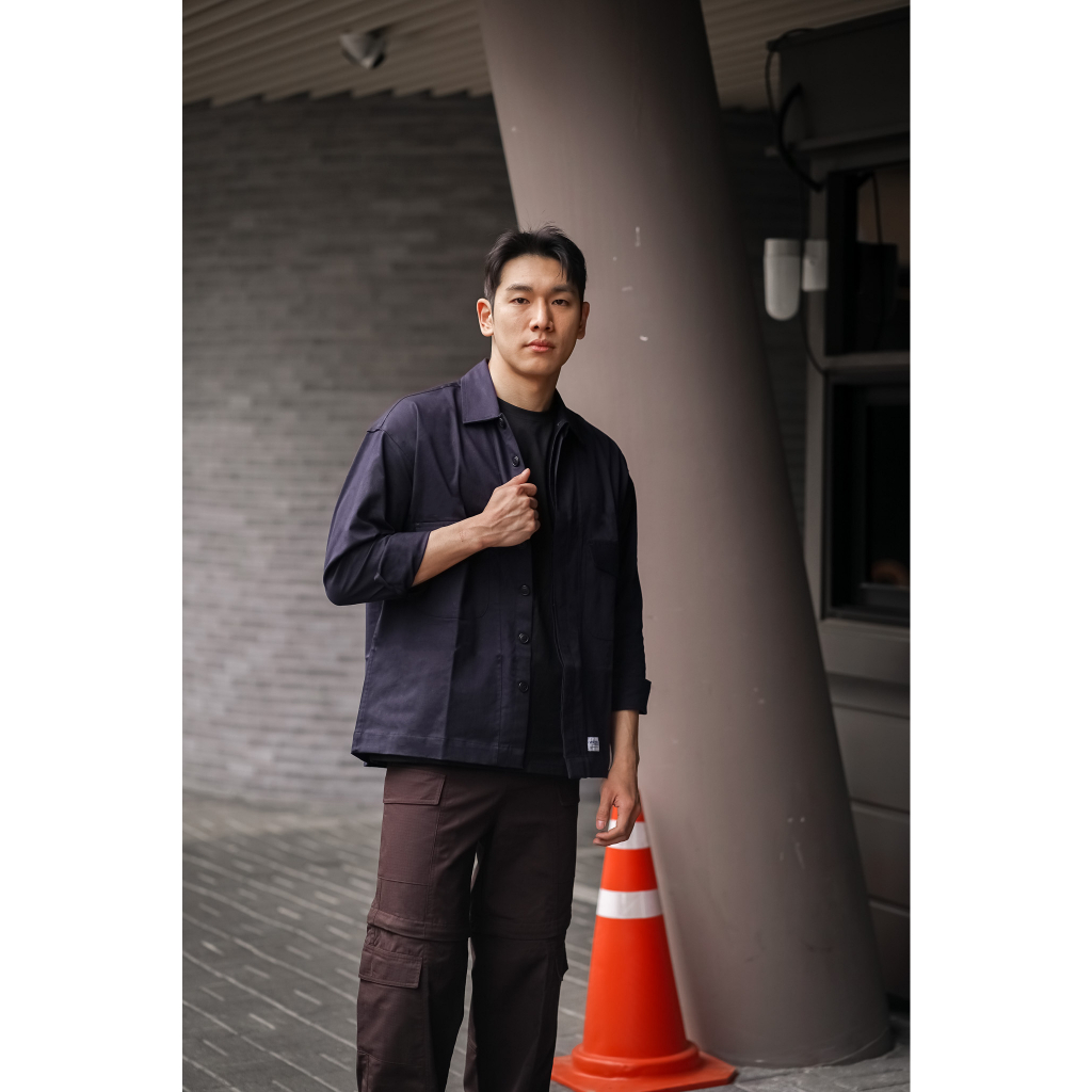 WILL-K LONDON Two Flap Pocket Jacket - Navy