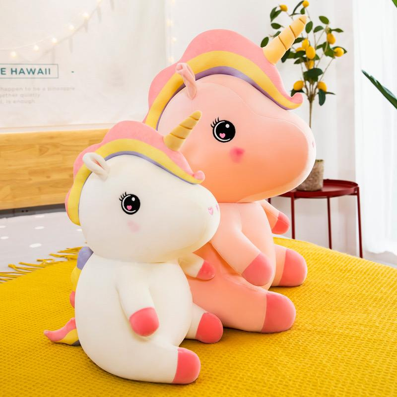 Boneka Unicorn Duduk Bahan Plush