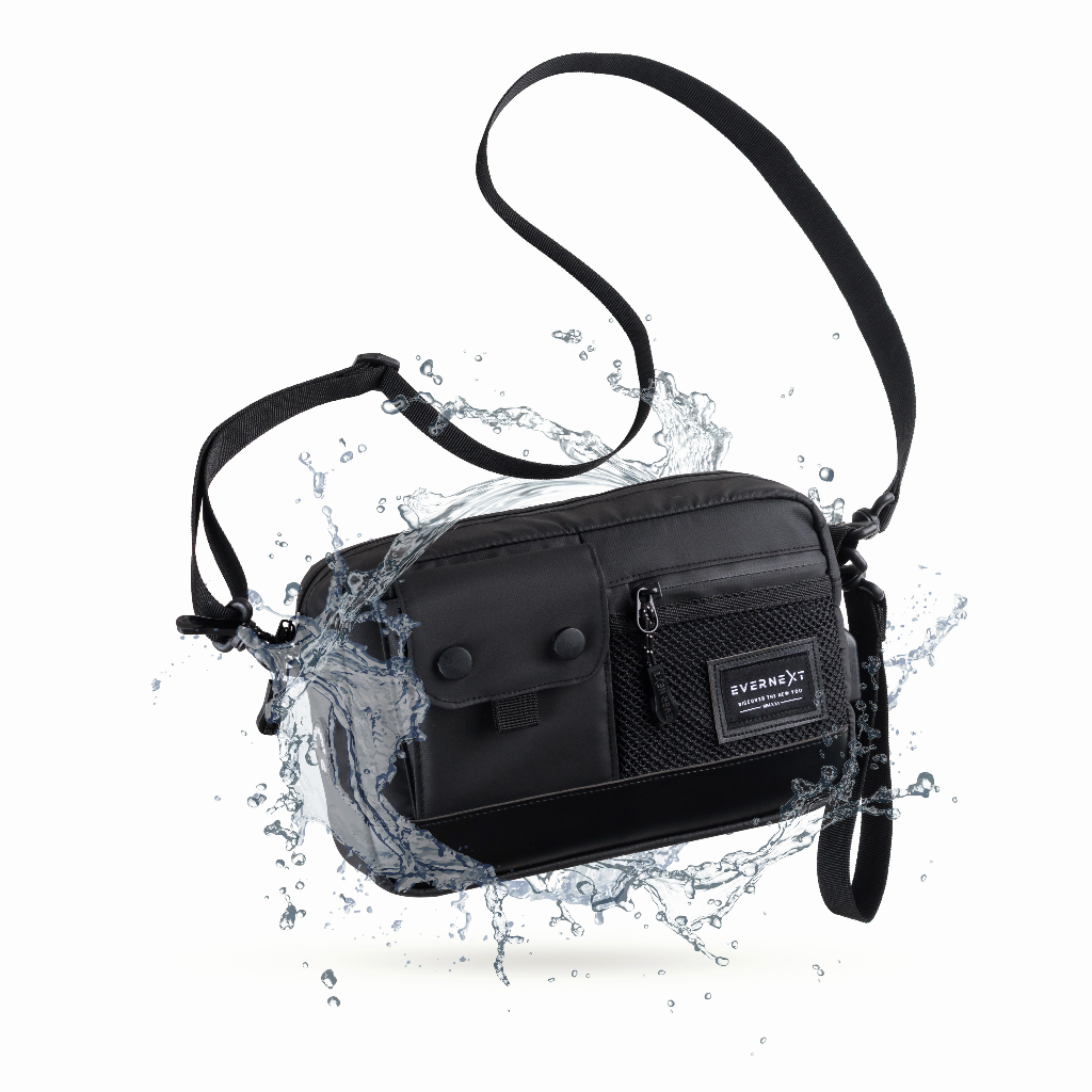 	 Evernext - Tas Selempang Pria Anti Air Sling Bag Kelvin Waterproof Pouch Bag Pria Anti Air Waist Bag Distro Pria	