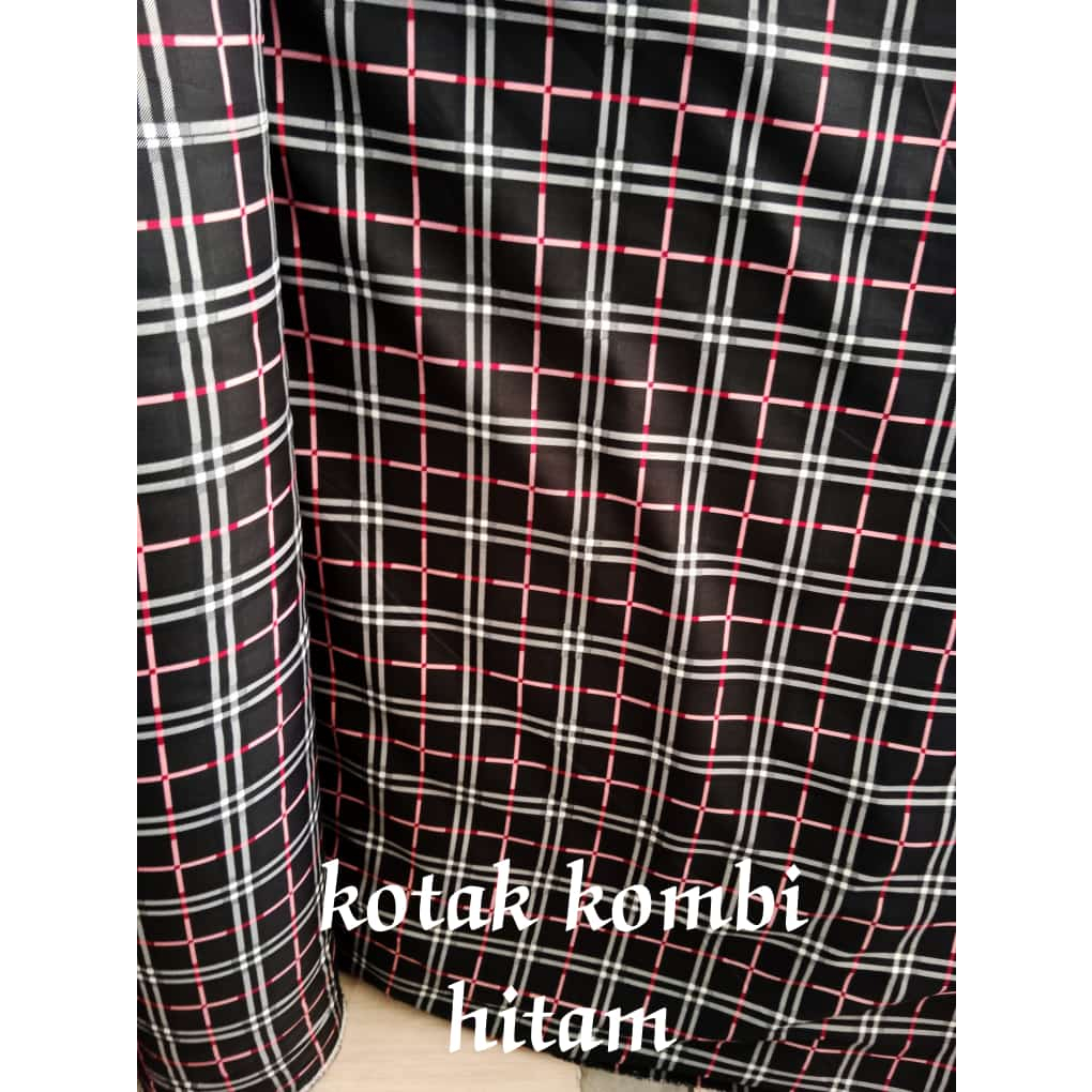 [KOTAK 1 METER] Kain Katun Disperse polimkro Meteran Motif Kotak kain sprei