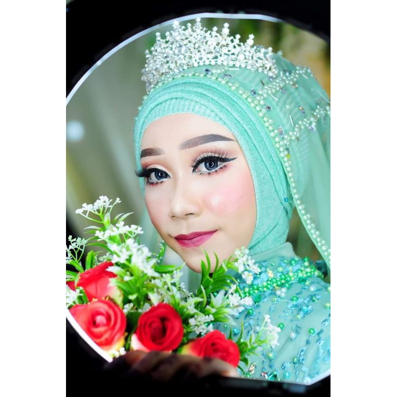 Slayer mutiara kipas Slayer pengantin muslim Slayer wedding Slayer pesta Slayer akad Slayer India slayer murah mewah Veil mutiara Veil wedding