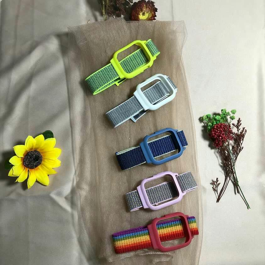 ( SS ) STRAP SMARTWATCH STRAP NYLON KANVAS+PELINDUNG BODY