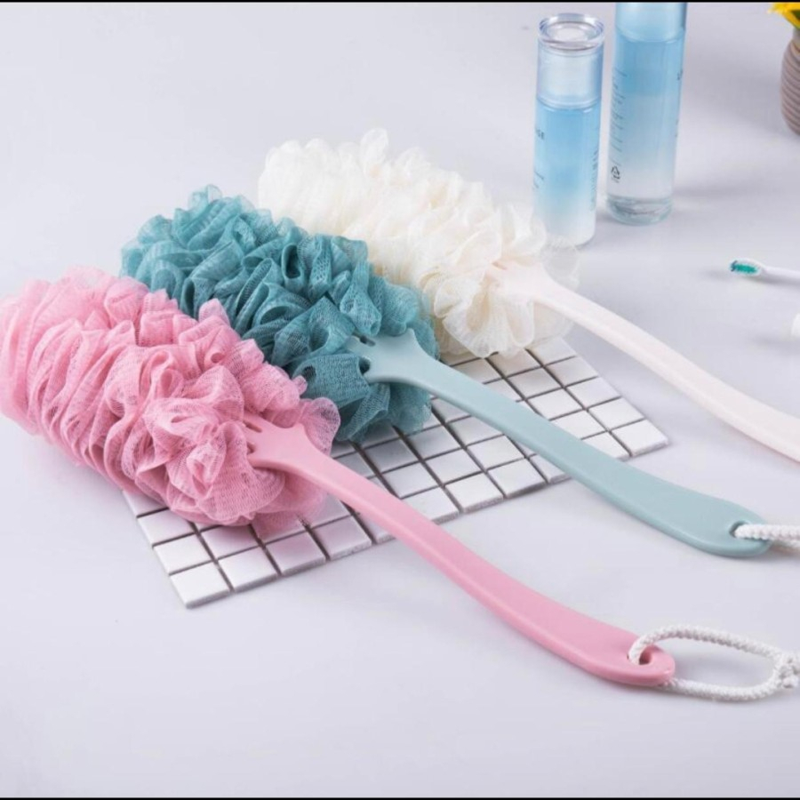 Sikat Spon Gagang Panjang Gosok Punggung Mandi Sponge Shower Puff Busa