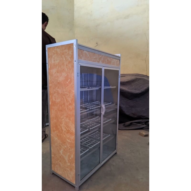 rak sepatu aluminium