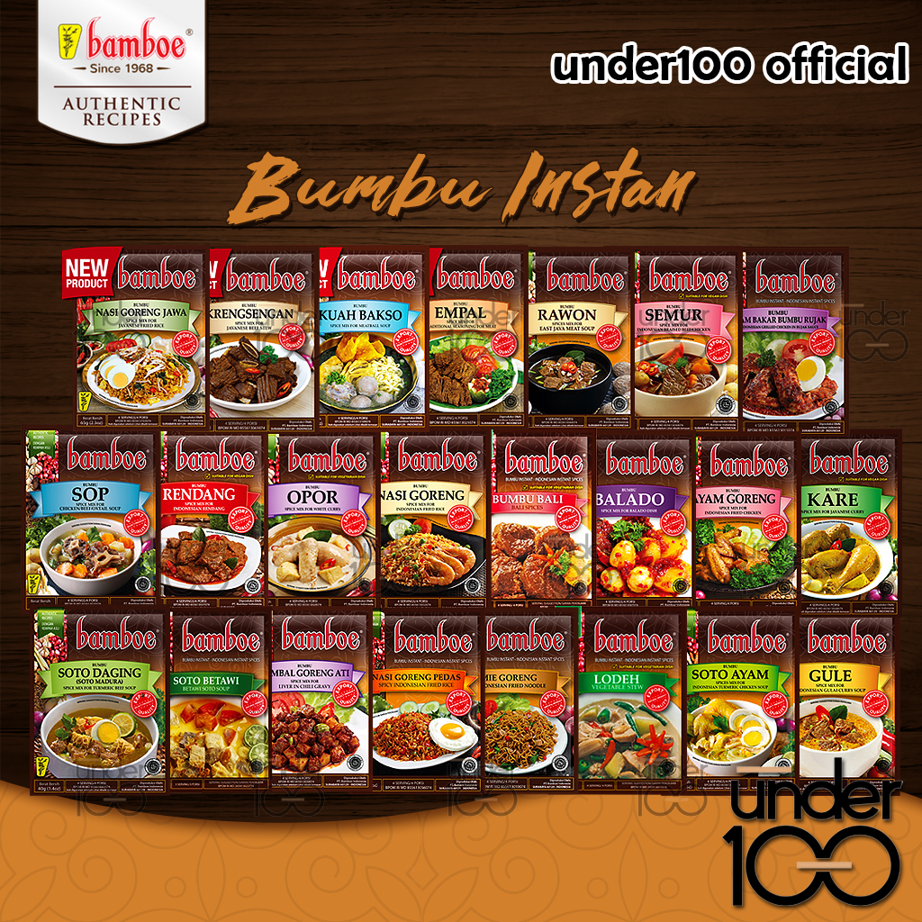 

❤ Under100 ❤ Bamboe Bumbu Instan Masak HALAL Series Spices Dapur Nasi Goreng Soto Rawon Ayam Rendang