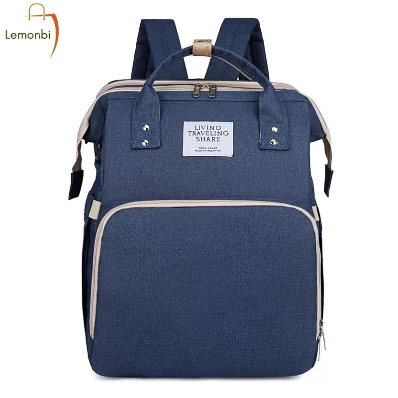 Tas Bayi Multifungsi Tempat tidur lipat Baby diapers bag Perawatan tas Perlengkapan Ransel Backpack CANVAS ANTI AIR