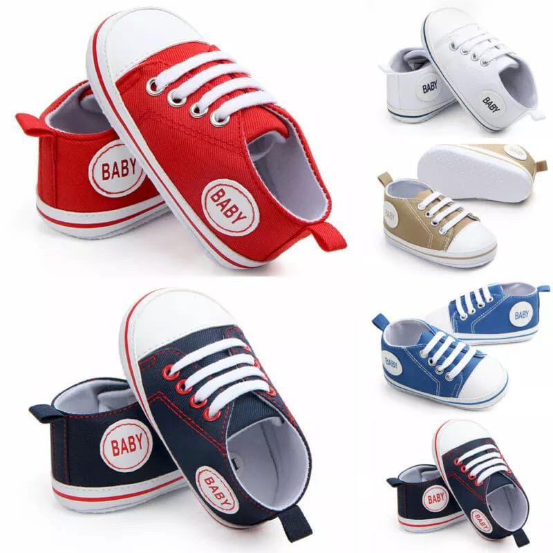 Sepatu Bayi Prewalker Laki Laki 0 12 Bulan Murah Anti Slip / Baby Shoes Prewalker Laki Laki Perempuan - BABY