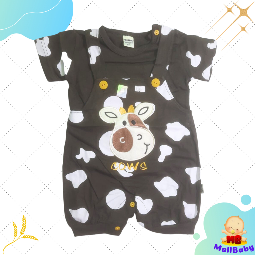 Baju Bayi Laki Laki 0- 6 bulan Baju Kodok Bayi Laki Laki 6-12 Bulan Cute Cow