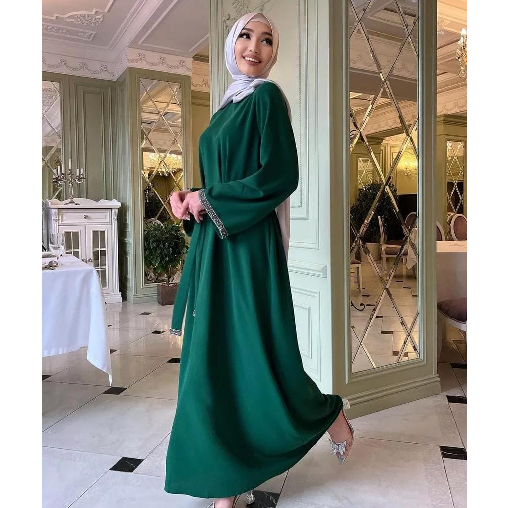 Gamis Jumbo Terbaru Baju muslim Wanita Dress Kekinian Abaya Turki LD 100 110 120 130 140 Rumaisha