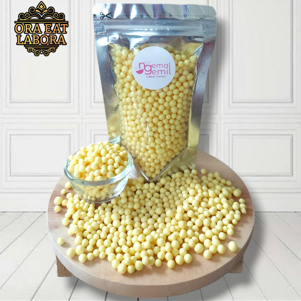 

Pouch Chocoball Light Yellow Lemon Sprinkle Bola Light Yellow Topping Donut Kue Bolu Kualitas Premium - Ora Eat Labora