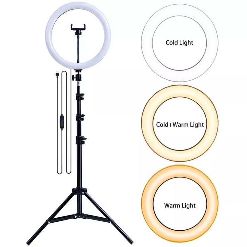 Paket Komplit Ringlight 26cm + Tripod 2,1meter Selfie make up