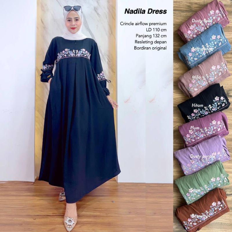 Dress Airflow Bordir - NADILA DRESS //JF1272