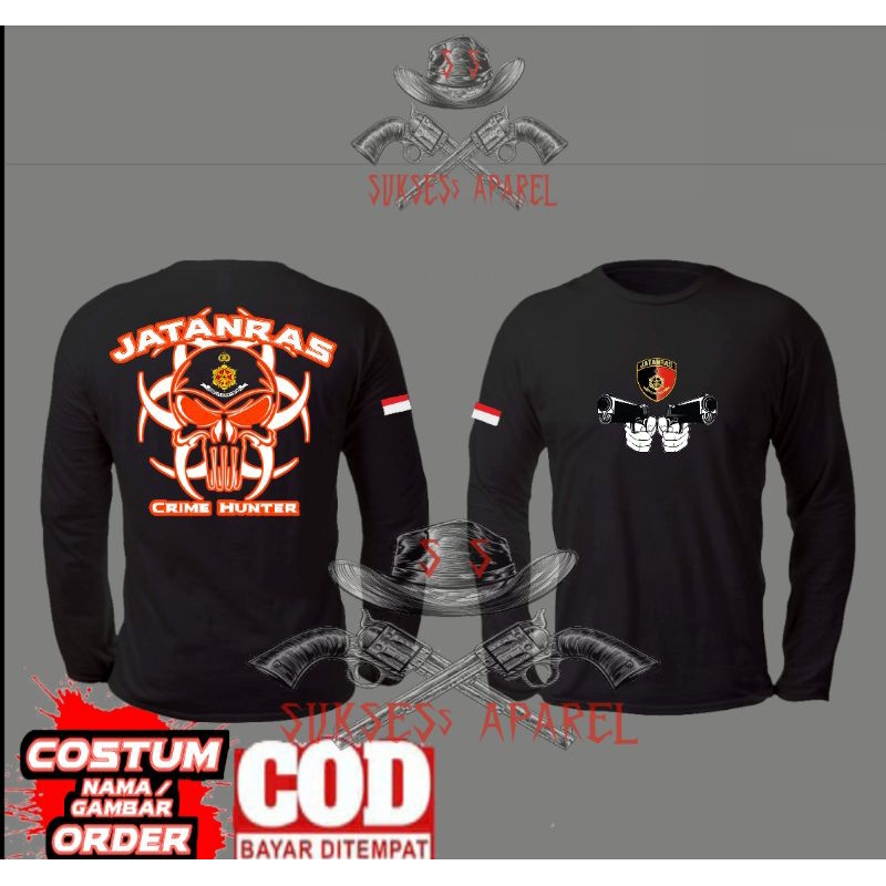 kaos jatanras lengan panjang/polisi/reskrim