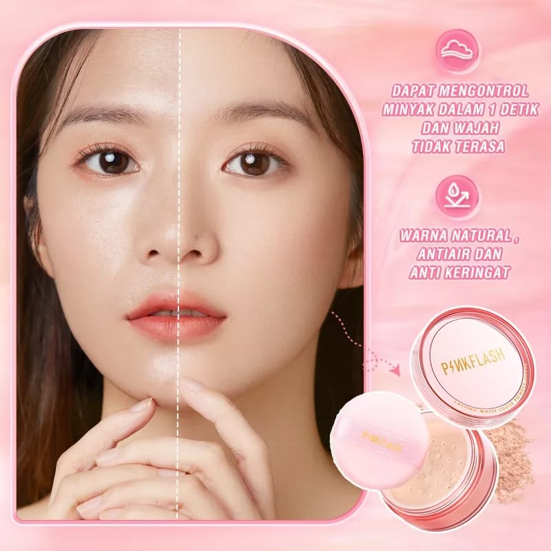 PINKFLASH OhMySelf Oil Controller Loose Powder Bedak Matte Loose Setting Powder All Day Lasting / BB