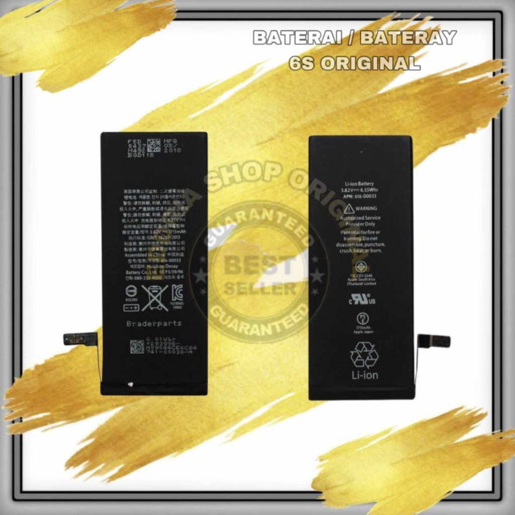 BATERAY / BATERAI IP 6S ORIGINAL 1715 MAH