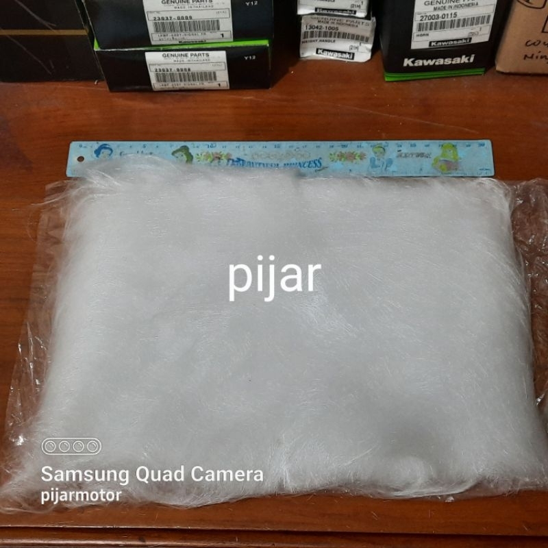 Glasswool Gasbul Peredam Suara Silencer Knalpot Putih