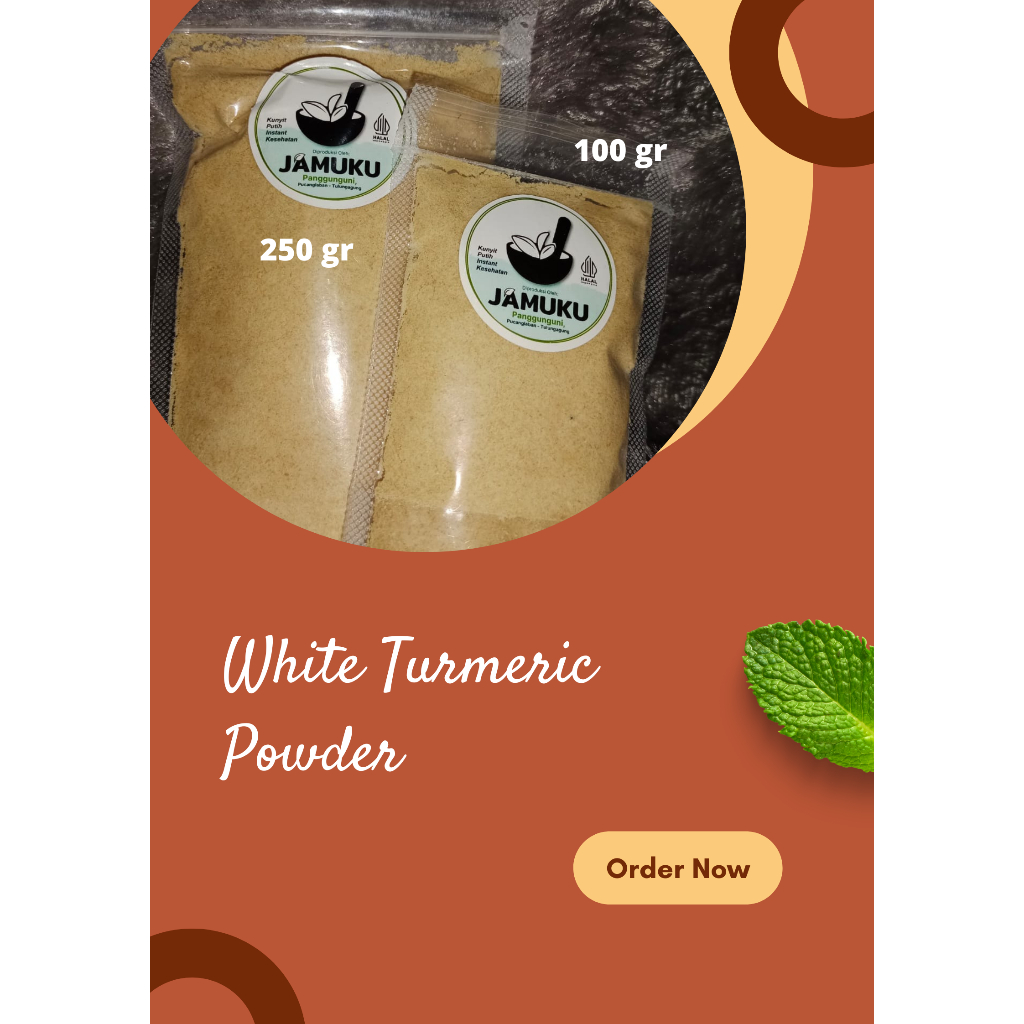 

KUNYIT PUTIH BUBUK 100 gr dan 250 gr