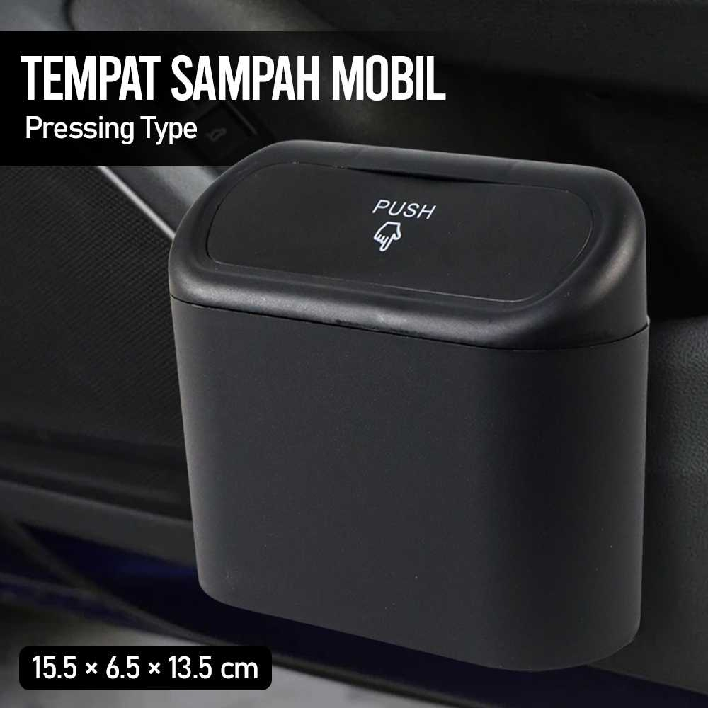 Tempat Sampah Mobil portable dengan model pencet 15x6x13cm BISA COD!!!