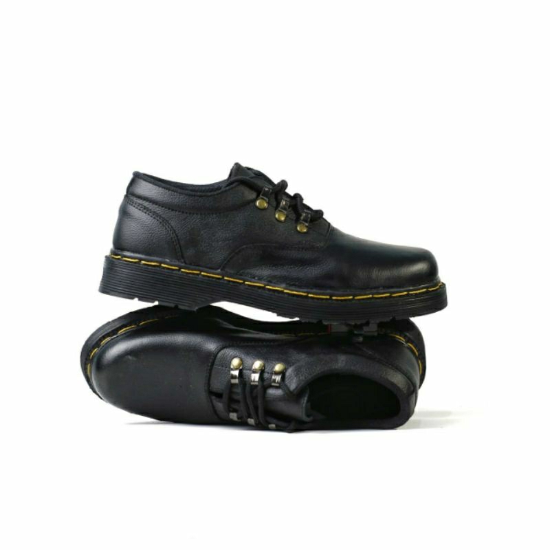 MARLEYS Sepatu Formal Pria Kulit Asli Pantofel Docmart Semi Boots Casual