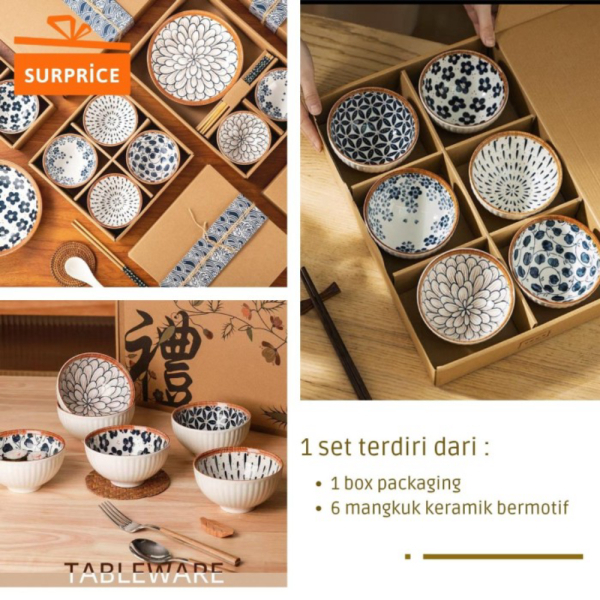 

Unik Surprice Mangkok Japanese Motif Bunga / Japanese Bowl Style - ListCoklat 6pcs Limited