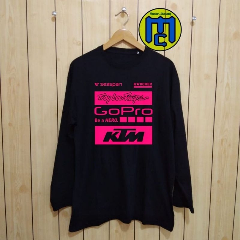 KAOS GOPRO KTM Lengan Panjang (Pink) 30S Distro