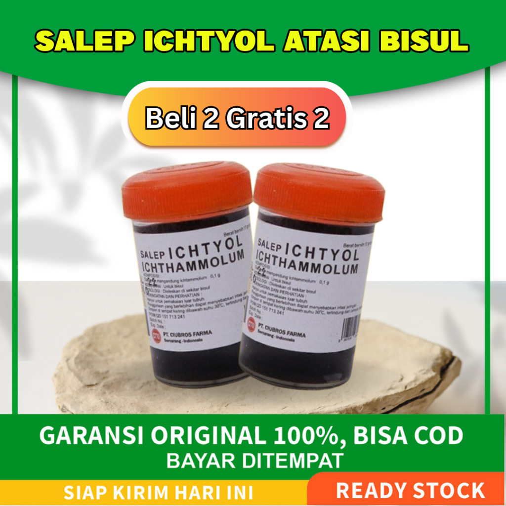 BELI 2 PCS GRATIS 2 SALEP BISUL ICHTYOL - SALEP BPOM HILANGKAN BISUL, ANTIBAKTERIAL, ANTI JAMUR, ANTI PERADANGAN