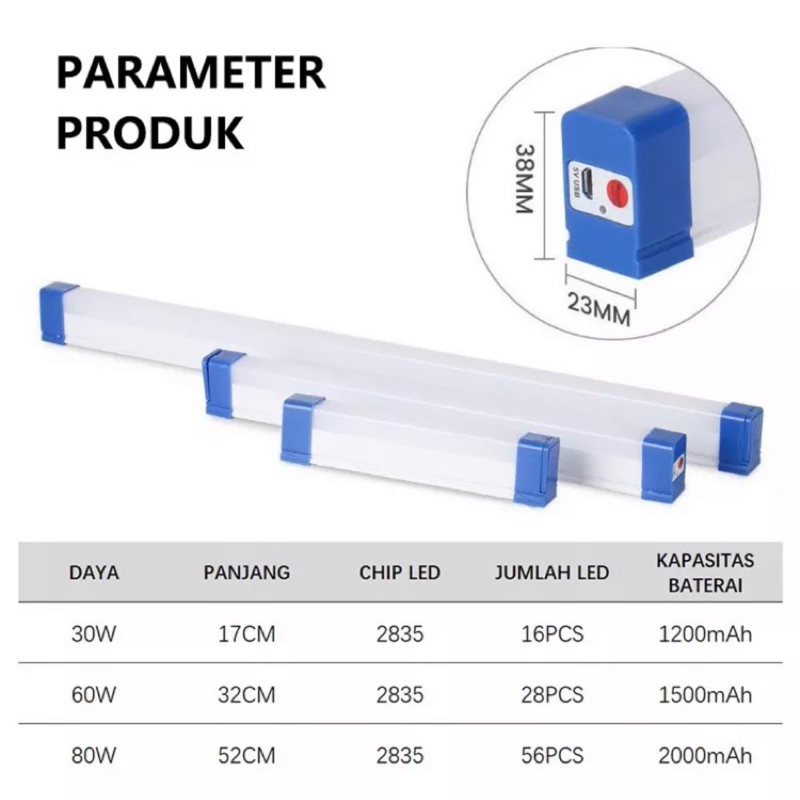 LAMPU LED TEMPEL USB LAMPU PANJANG USB PRAKTIS SIMPEL