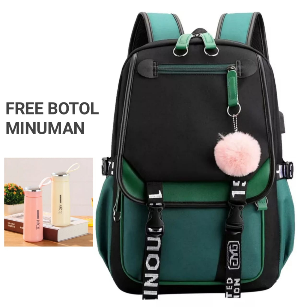 Tas Anak Sekolah Laki laki Simple SD SMP SMA Ransel Backpack Cowok Cewek Garsel