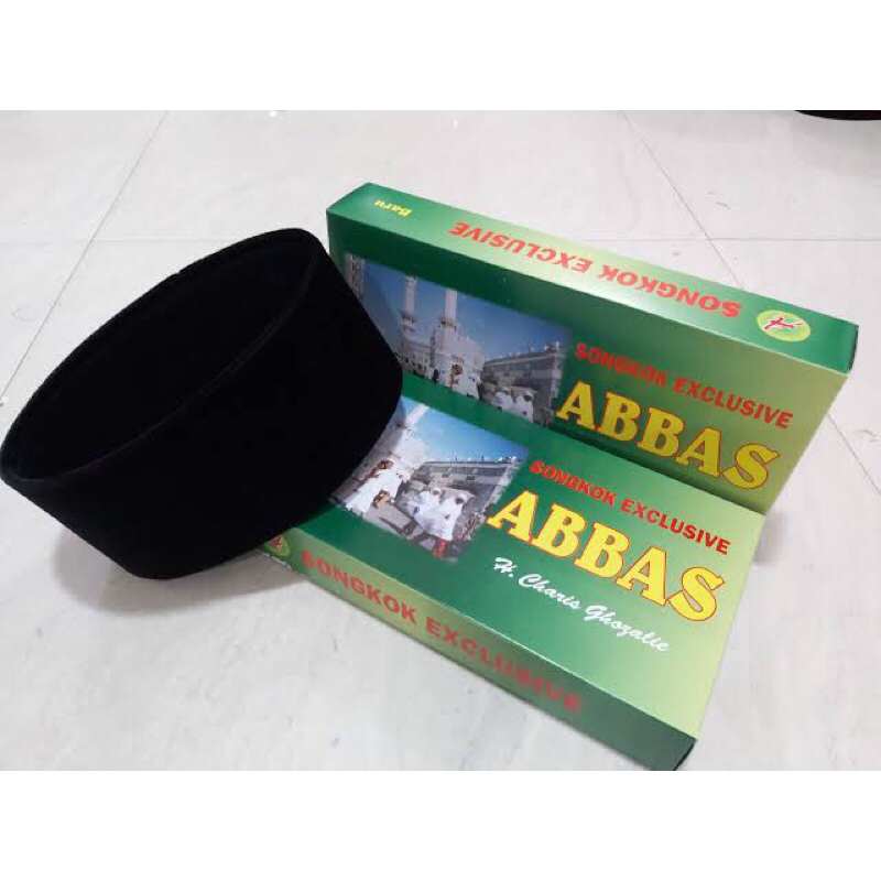 songkok abbas hitam polos / peci abbas hitam