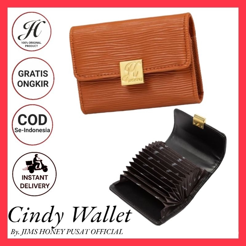 Jimshoney Cindy Wallet Card Holder Organizer Dompet Wanita Lipat Kecil Mini / Dompet Kartu Murah Lipat dari Jims Honey