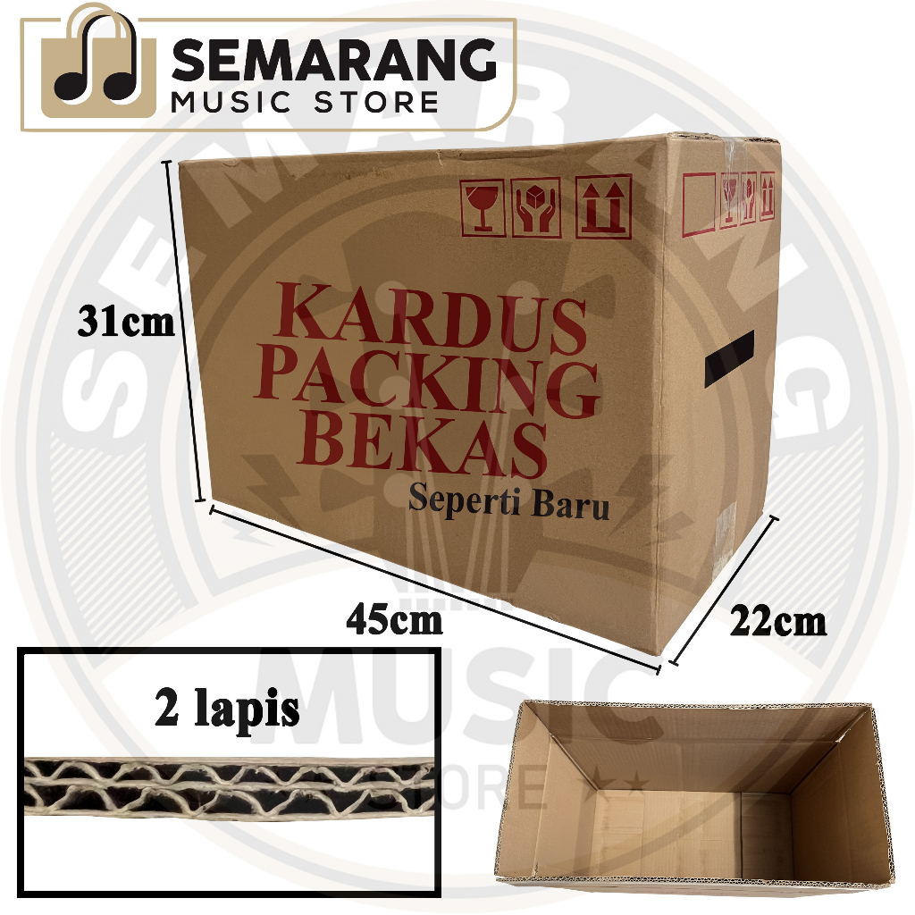 Kardus Packing Tebal Bekas Seperti baru Kondisi 90% Ketebalan 2 Lapis