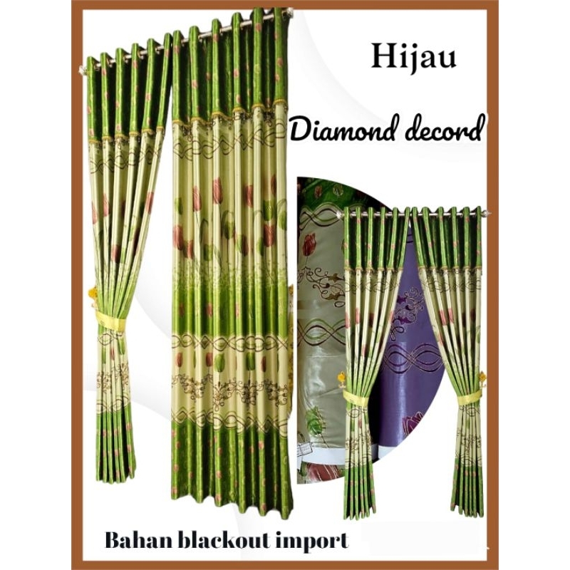 BISA COD BAYAR DI TEMPAT / gordeng blackout gliter super tebal 100% jendela dan pintu diamond decor