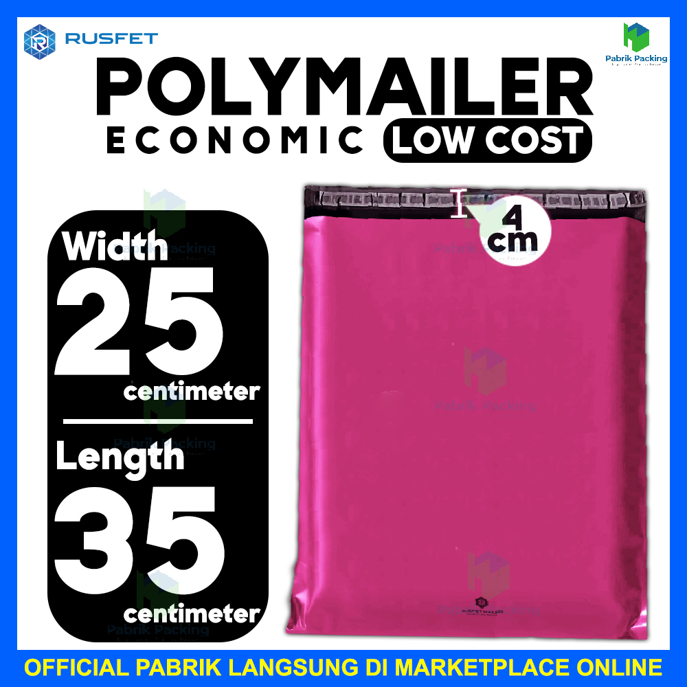 

Amplop plastik packing kado polymailer warna pink pack low cost 25x35