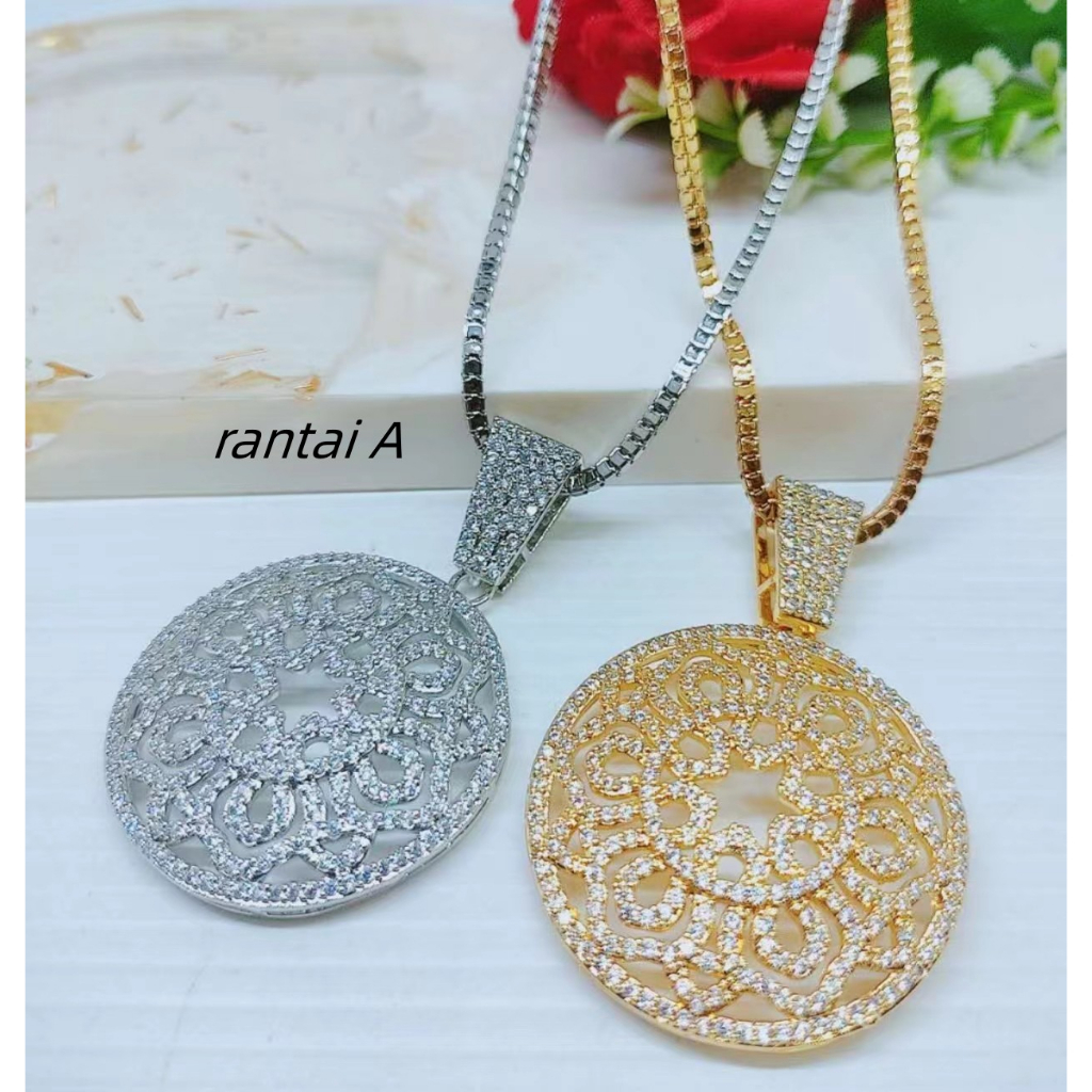 Kalung Xuping Permata Lapis Emas Perhiasan Fashion R128